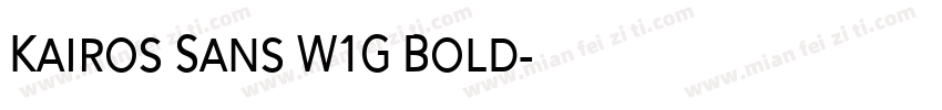 Kairos Sans W1G Bold字体转换